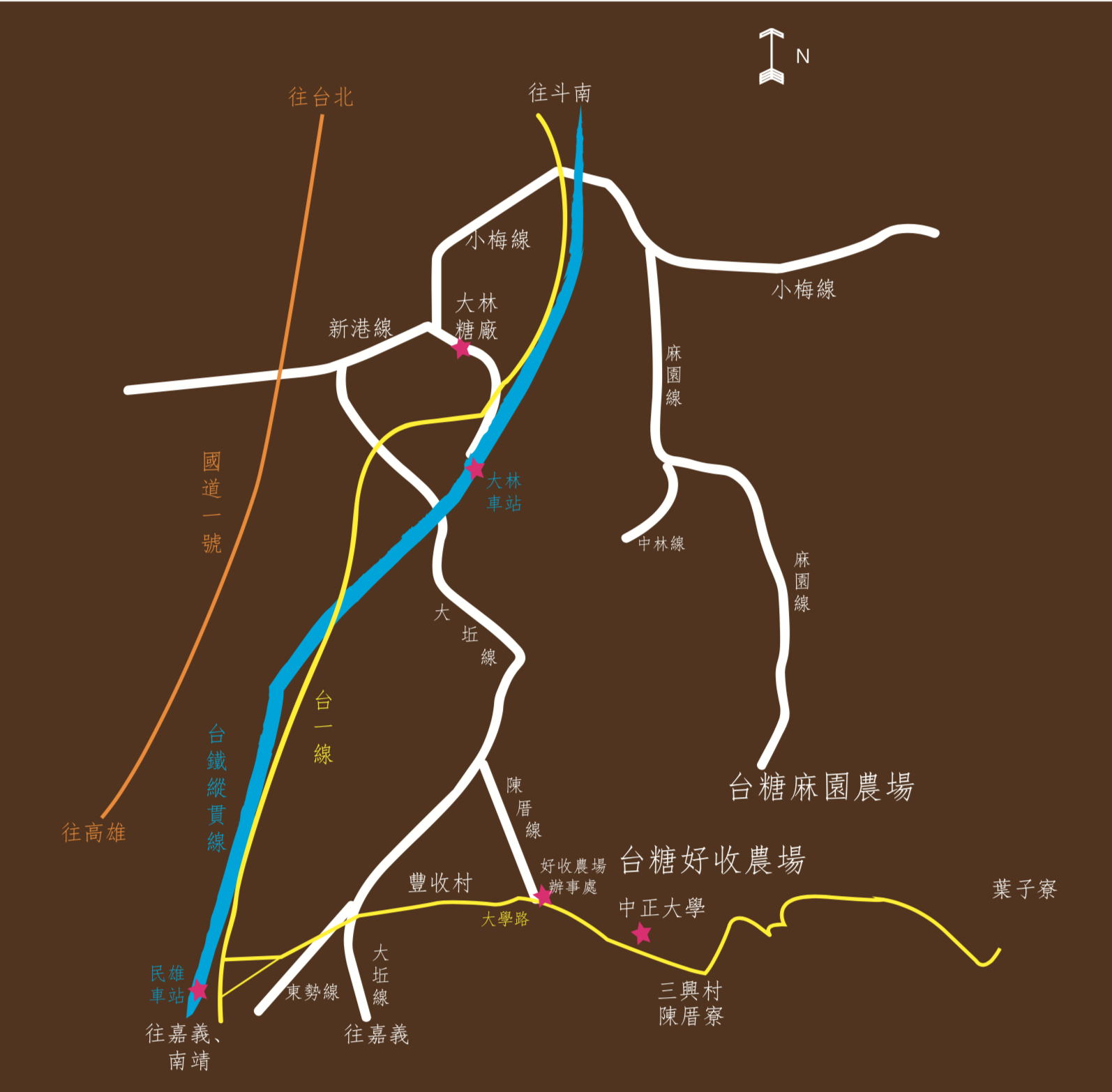 圖三：好收農場附近鐵路設施位置（賴志軒 繪製）